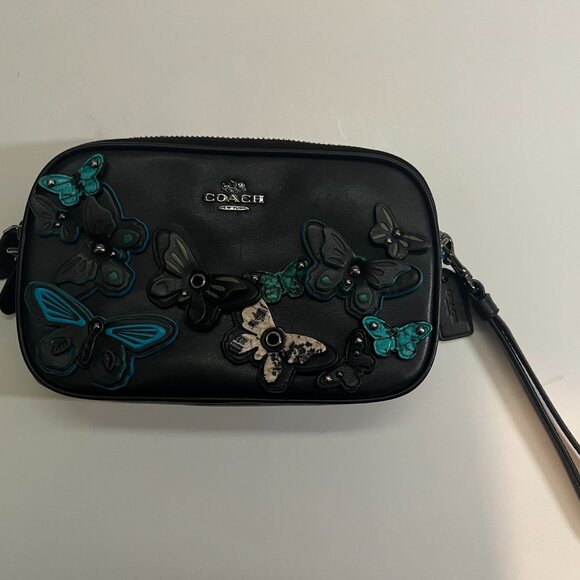 Coach Butterfly Applique Convertible Crossbody Bag - Picture 6 of 9